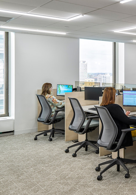 COFCO, a Henricksen Company Philadelphia showroom showcasing a Modern office workspace with employees