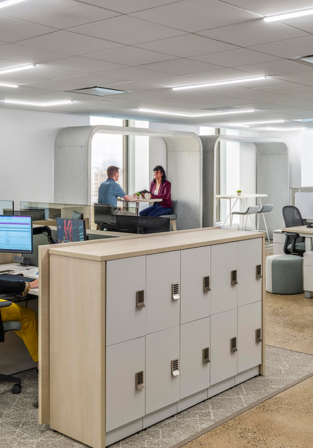 COFCO, a Henricksen Company Philadelphia showroom showcasing a Modern office workspace with employees