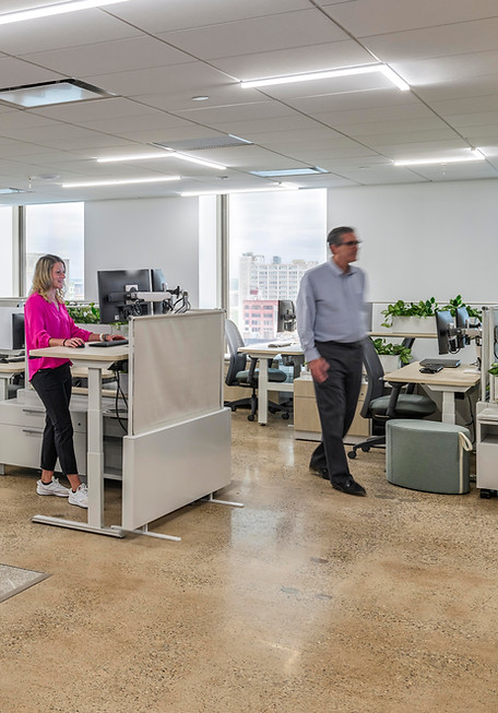 COFCO, a Henricksen Company Philadelphia showroom showcasing a Modern office workspace with employees